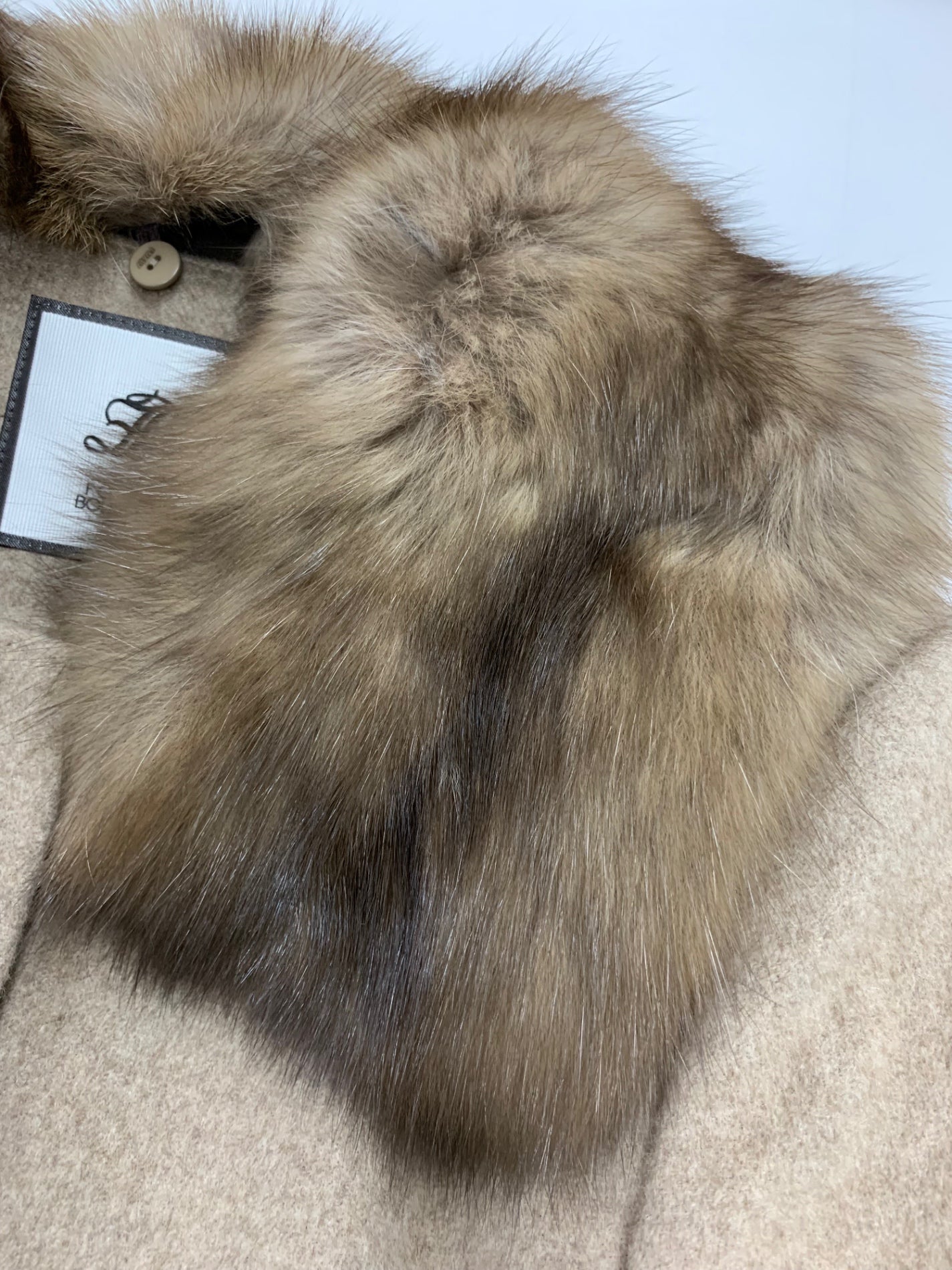 フォクシーブティック 44580 ジャケット 38 ブラウン セーブルファー ジップアップ カシミヤ 牛革 ITXS7B6SBNHE