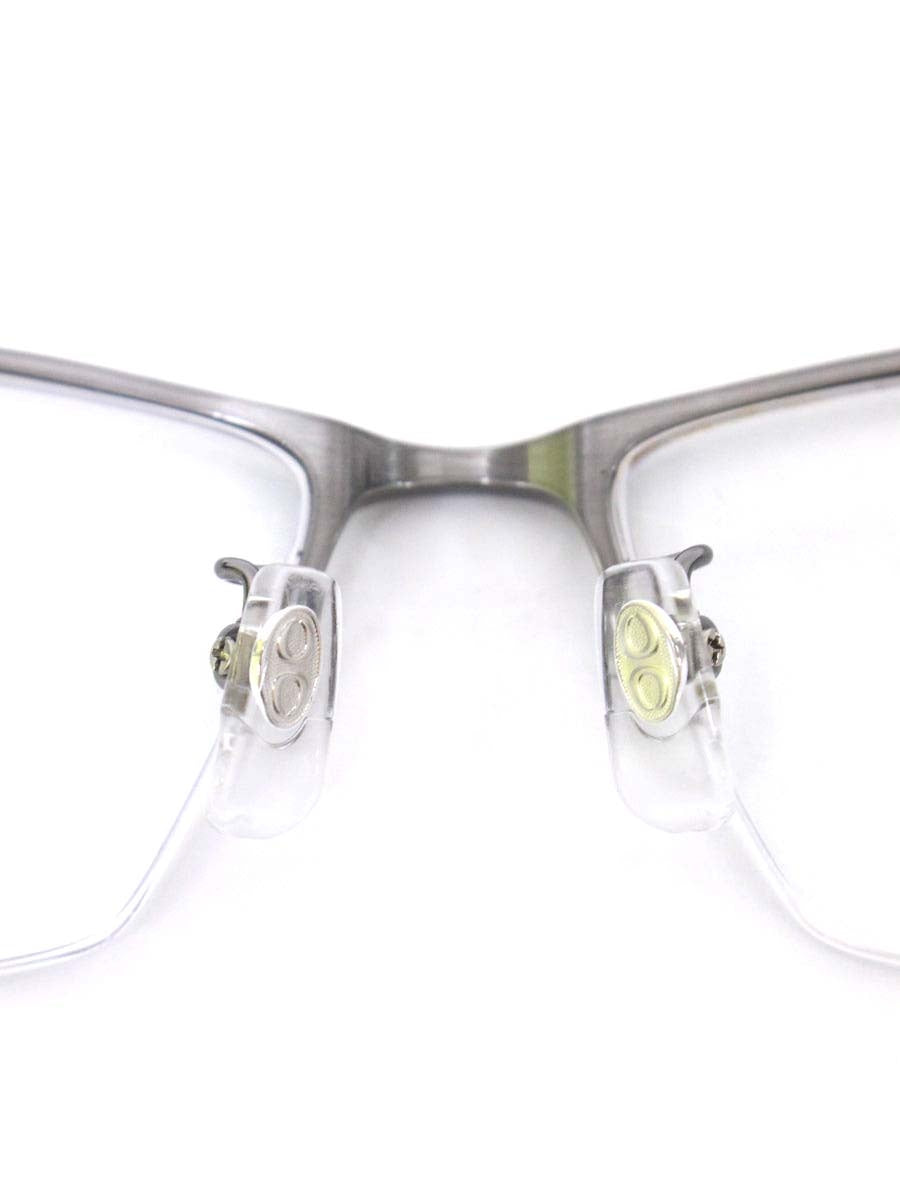 ラインアートシャルマン Forte XL1826-GR メガネ シルバーグレー/ネイビー コンビフレーム ハーフリム スクエア ITEW8JX3M82M 【SALE】