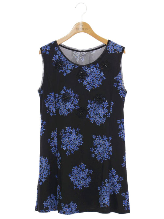 スーパービューティー トップス 40 ブルー 花 ビジュー リボン IT5PTLBN02J8 【SALE】