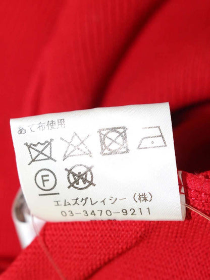 エムズグレイシー 918515 カーディガン 40 レッド パール フラワー ITGI76X4VCIO