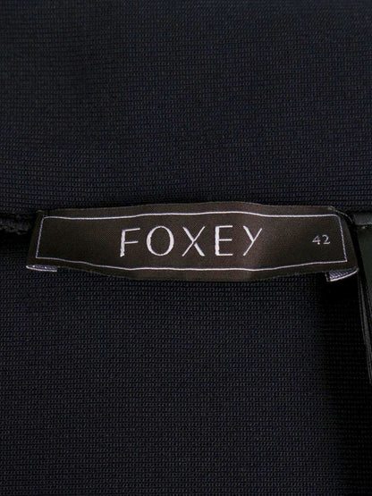 フォクシーブティック ニットトップ フローラパフ 37161 カットソー 42 ネイビー IT2VNWIZMOT4