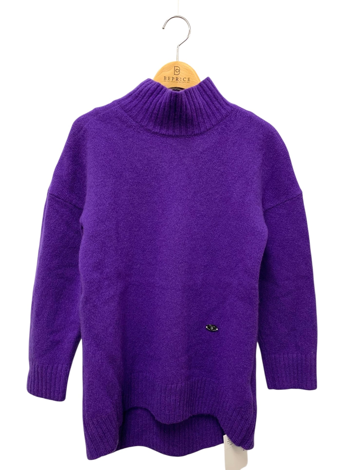 ルネ 6342010 34 パープル ハイネックウールセーター ITDJ3HLAZO3L