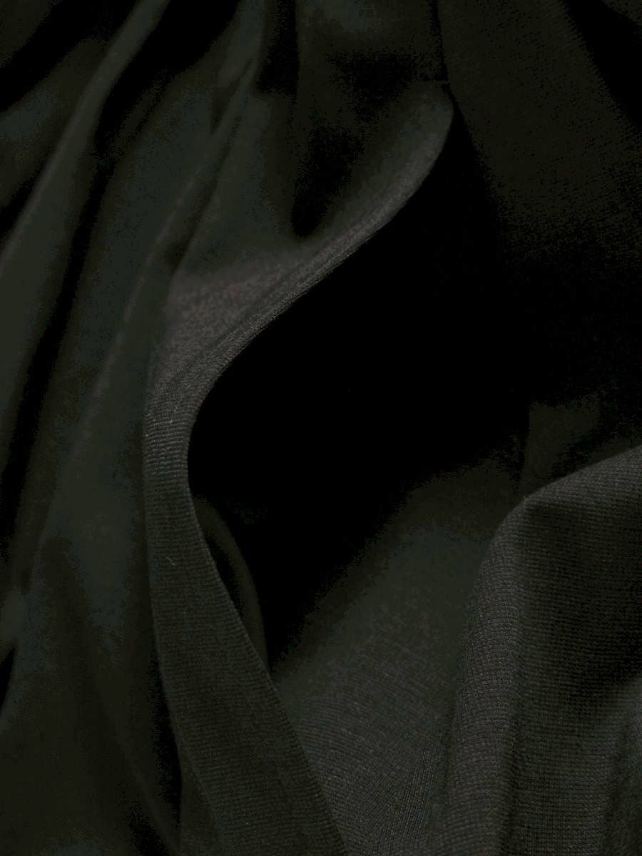 ルフィル 534-4130113 パンツ 0 ブラック ウエストギャザー ワイド ITTWRG1R83B4