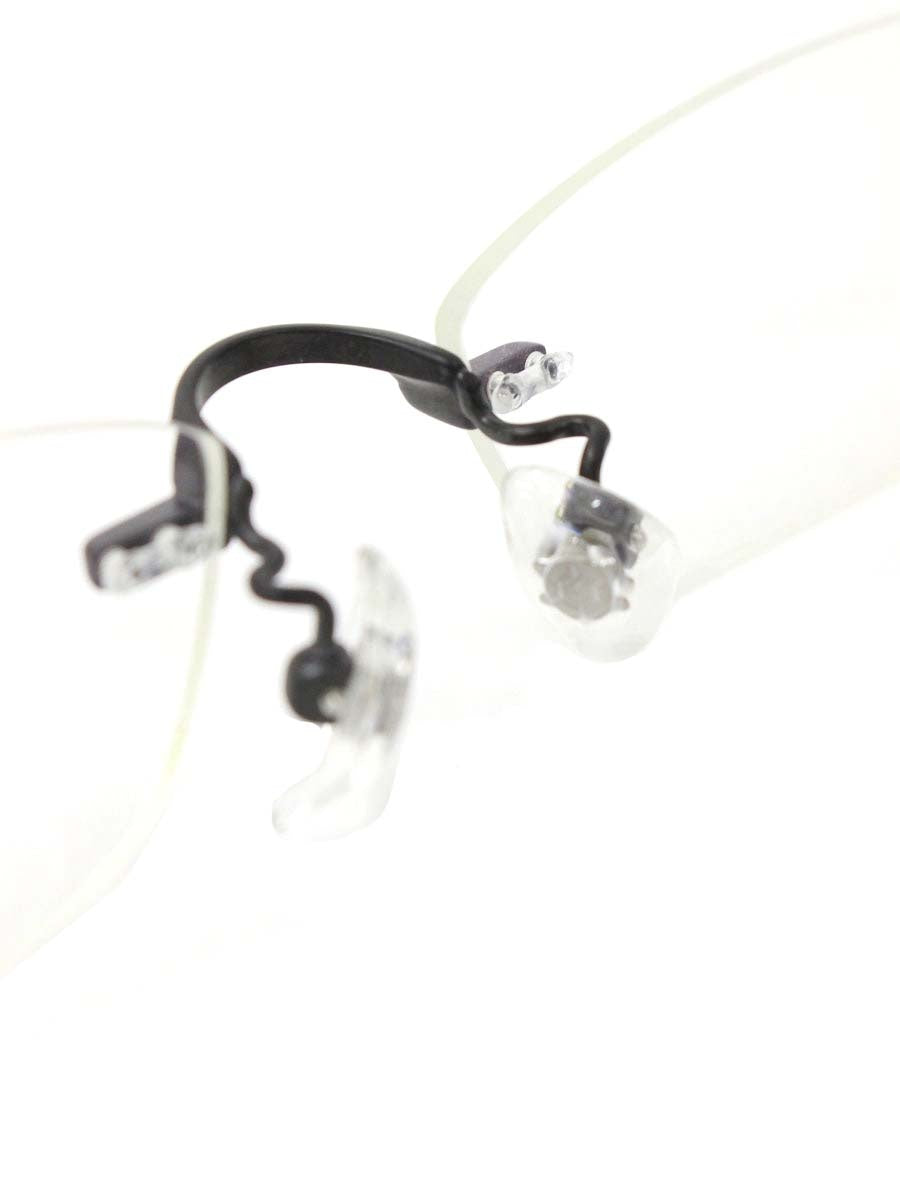 フォーナインズ TW-40AT メガネ ブラック チタニウムフレーム リムレス スクエア ITT0O4XFROOO