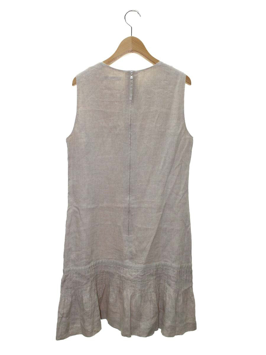 フォクシーブティック Multi Pintuck Dress 36778 ワンピース 38 ベージュ リネン ITBUQX17E32U