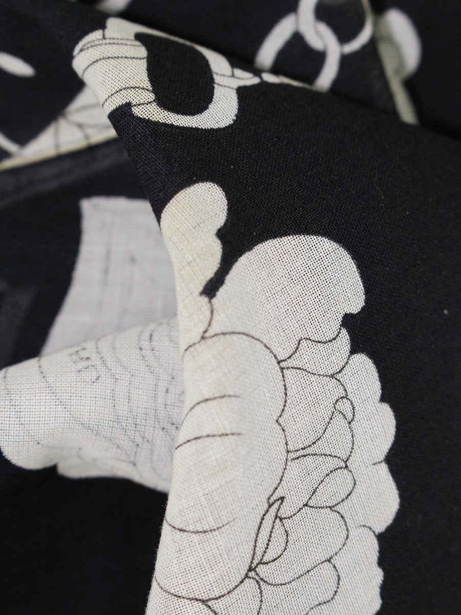 レオナールファッション 0395245 ブラウス 9R ブラック コットン シースルー フラワー チェーン タッセル IT7OYXY1BRJW