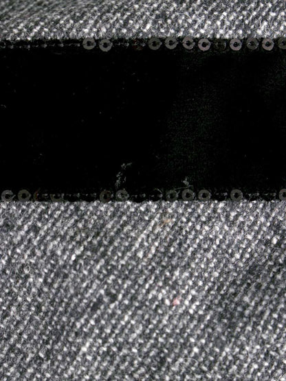 エムズグレイシー 917540 スカート 36 グレー ウール混 リボン タック ITFZ3QIOYHNU