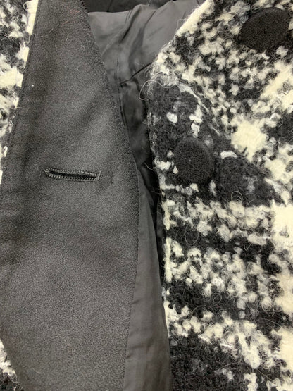 エムズグレイシー Black x White Check Coat 819519 コート 38 ブラック ウール混 ITBKH20Y5X7T 【SALE】