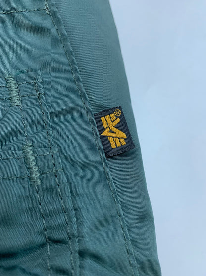 アルファインダストリーズ ブルゾン M カーキグリーン リバーシブル ロゴ刺繡(オレンジ) ITHP8WJ5TS2I