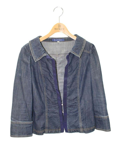 エムズグレイシー 124315 ジャケット 38 ブルー デニム IT4Z083035EK 【SALE】