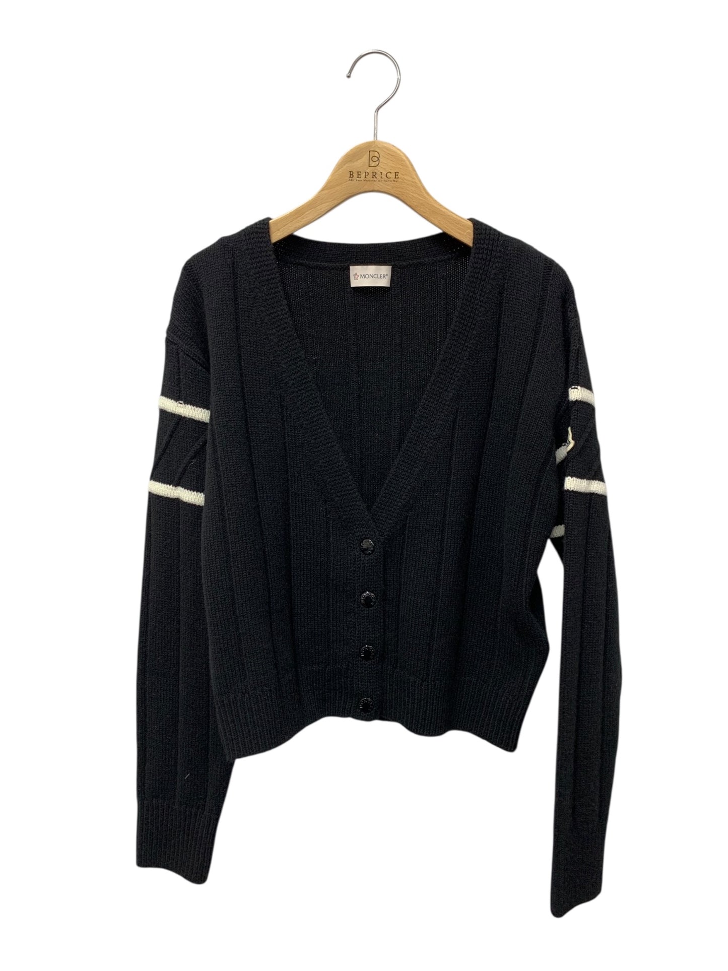 モンクレール I10939B00001 カーディガン XS ブラック ITAI8NEB2778
