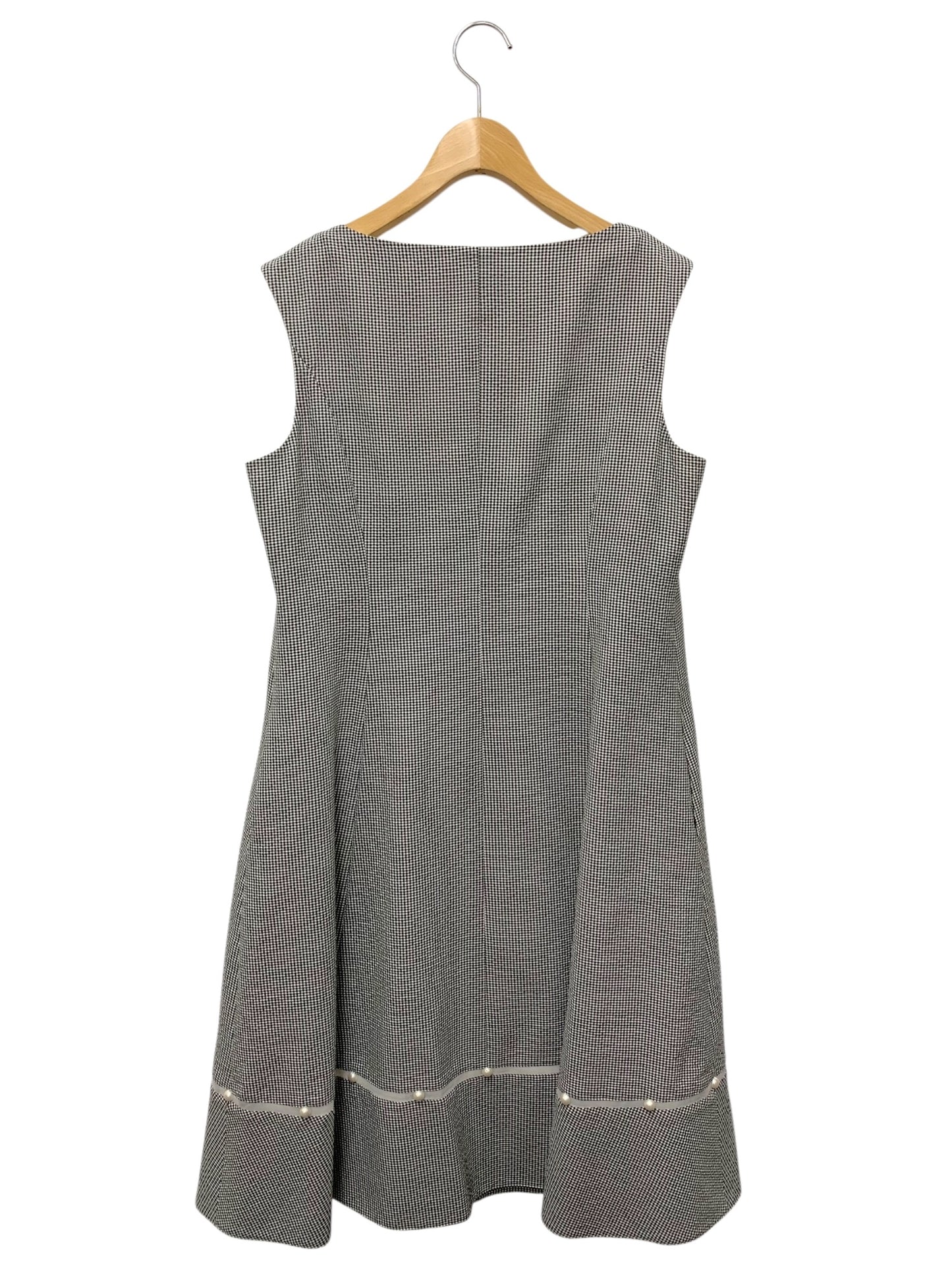 ルネ 6026680 ワンピース 38 ブラック ギンガムチェック フロントジップ IT8Q6UVSV2MO