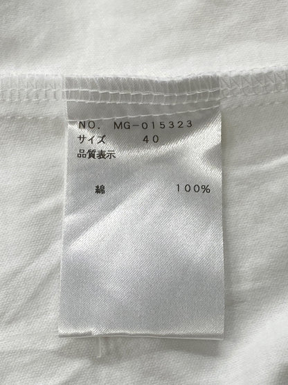 エムズグレイシー 015323 Tシャツ カットソー 40 ホワイト 肩リボン スクエアネック IT5VELDUEZDC