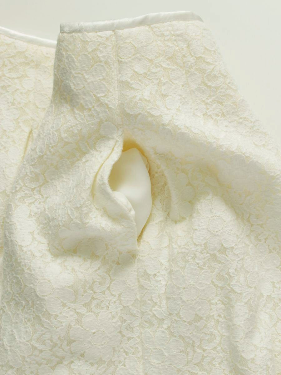 エムズグレイシー 727705 スカート 40 ホワイト フラワーモチーフ レース ITLBZYL7UTRZ
