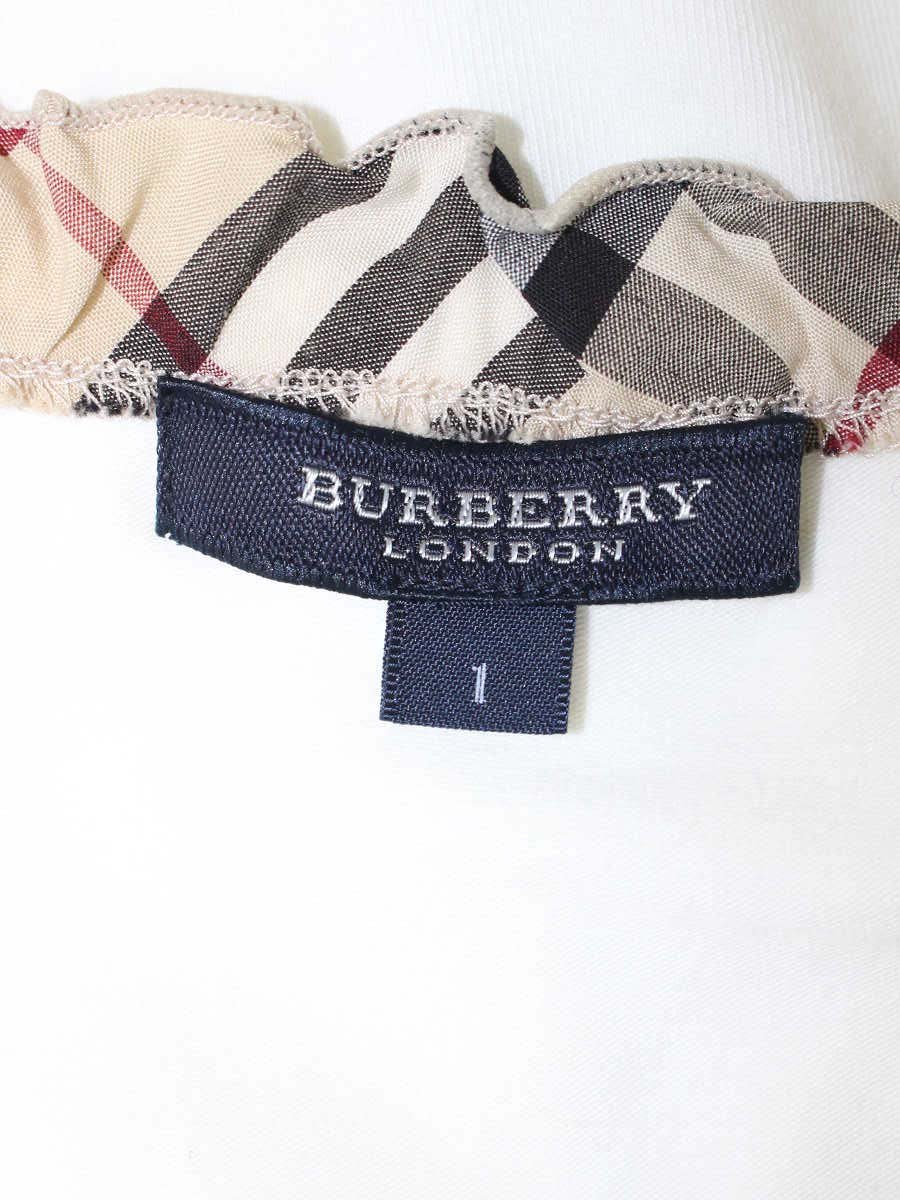 バーバリーロンドン FAA06-012-02 カットソー 1 ホワイト ノバチェック ロゴ ITMKMQX40BYU