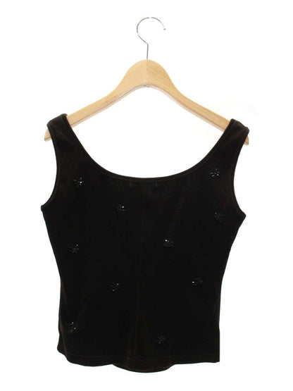 フォクシーブティック 18594 タンクトップ 38 ブラウン ベロア フラワービジュー ITZV8E550TEQ