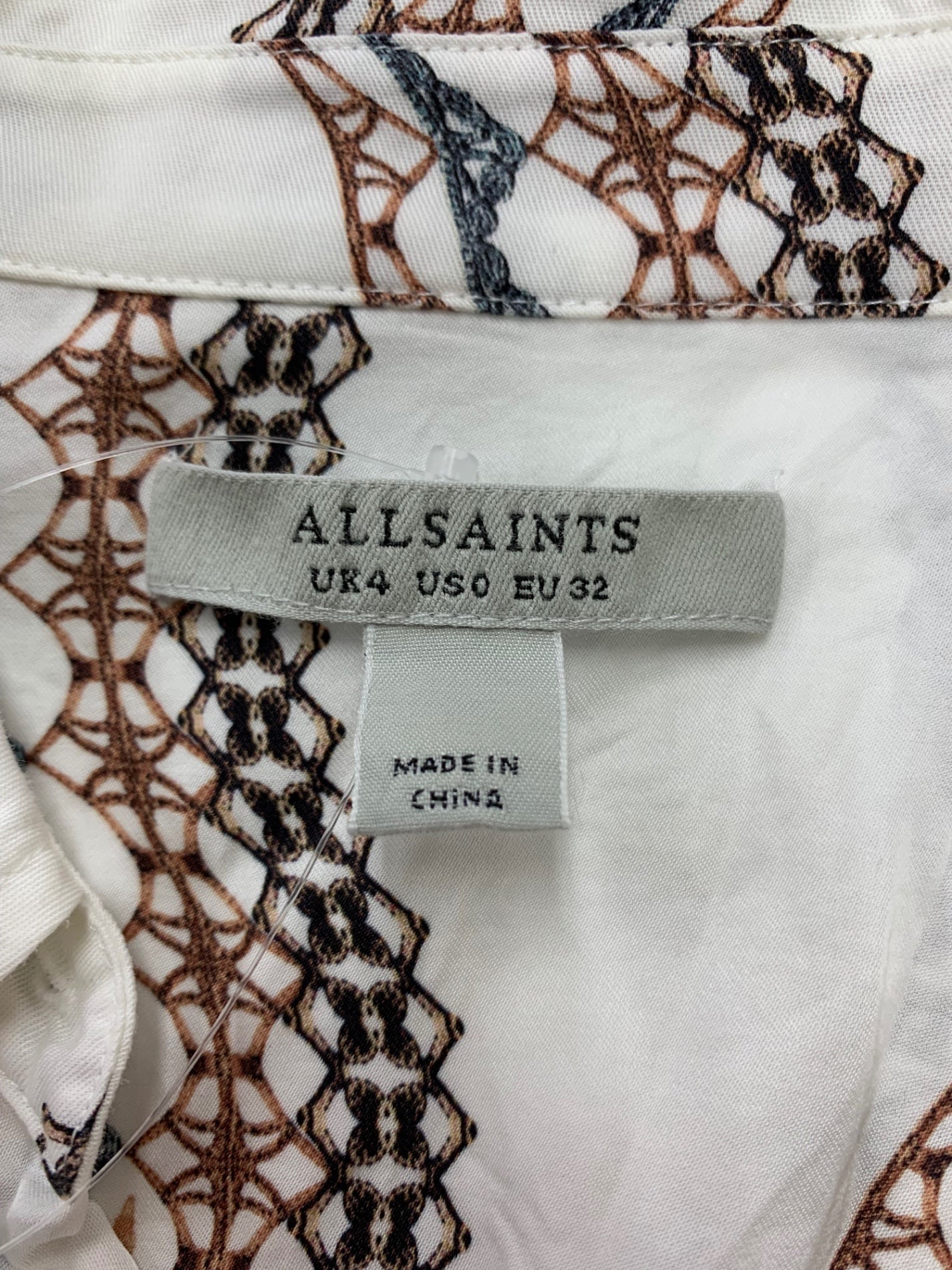 オールセインツ シャツワンピース WD437Y 40 ホワイト ITDL4N2Q79JA