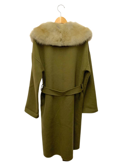 フォクシーブティック 37283 コート F カーキグリーン カシミヤ ロシアンセーブルファー SP品 ITDWVTP8PNUG 【SALE】