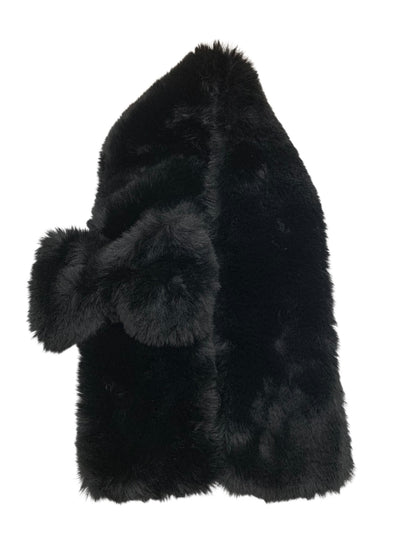 エムズグレイシー 096504 マフラー Ｆ ブラック フェイクファー リボン ITZ1R7LMZQ1C