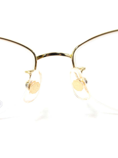 中村勘三郎 KN-2670 メガネ ゴールド/レッド ストーン付き スクエア  COL.C-2 ITZIM09US6EC 【SALE】