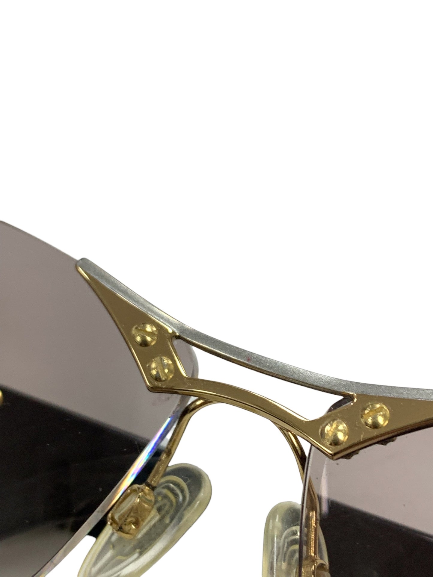 カザール MOD917 サングラス ゴールド コンビフレーム リムレス スクエア IT7F6ZSA9CH1