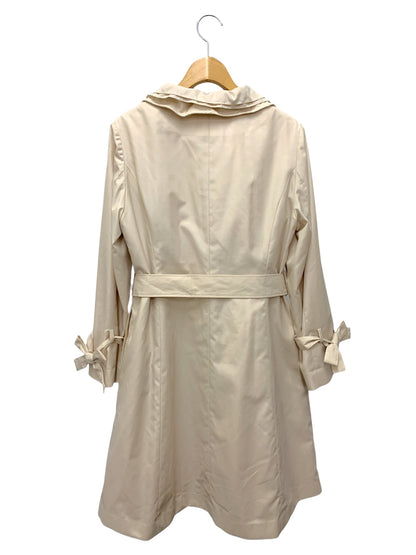 エムズグレイシー 229101 コート 38 ベージュ ライナー付き フリルカラー ITA6U0CCGDSO