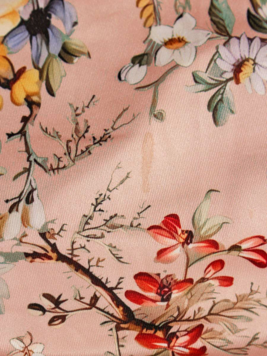 スーパービューティー ワンピース 42 ピンク 花柄 リボンチャーム付き ITMFLS7K5B9U