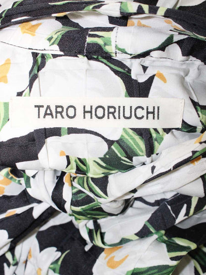 タロウホリウチ 1703-SH05-803 シャツ ブラウス 2 ブラック フラワーモチーフ ITLXOD77U67O