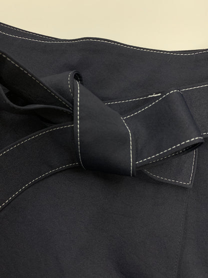 エムズグレイシー Ribboned Semi Tight Skirt  917307 スカート 38 ネイビー IT6TQU2LOD2M 【SALE】