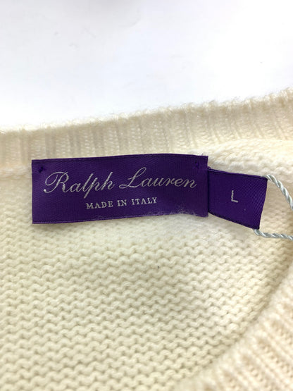 【近年モデル】ラルフローレン PURPLE LABEL Polo ベア カシミヤ セーター テニス L ホワイト カシミヤ ITW826155ROW