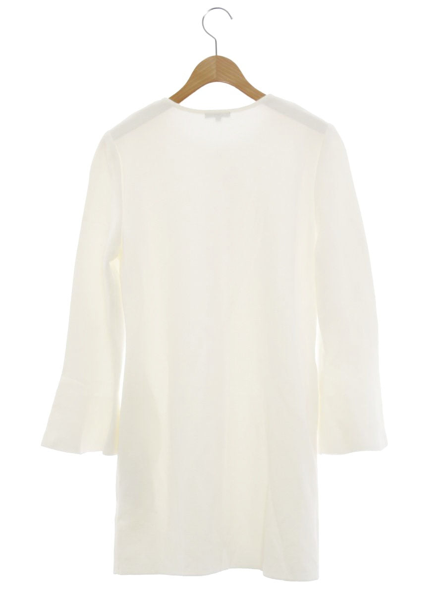 トゥービーシック W5F01-112-02 チュニック 40 ホワイト ニット センタージップ ITN1GLPNXCRC