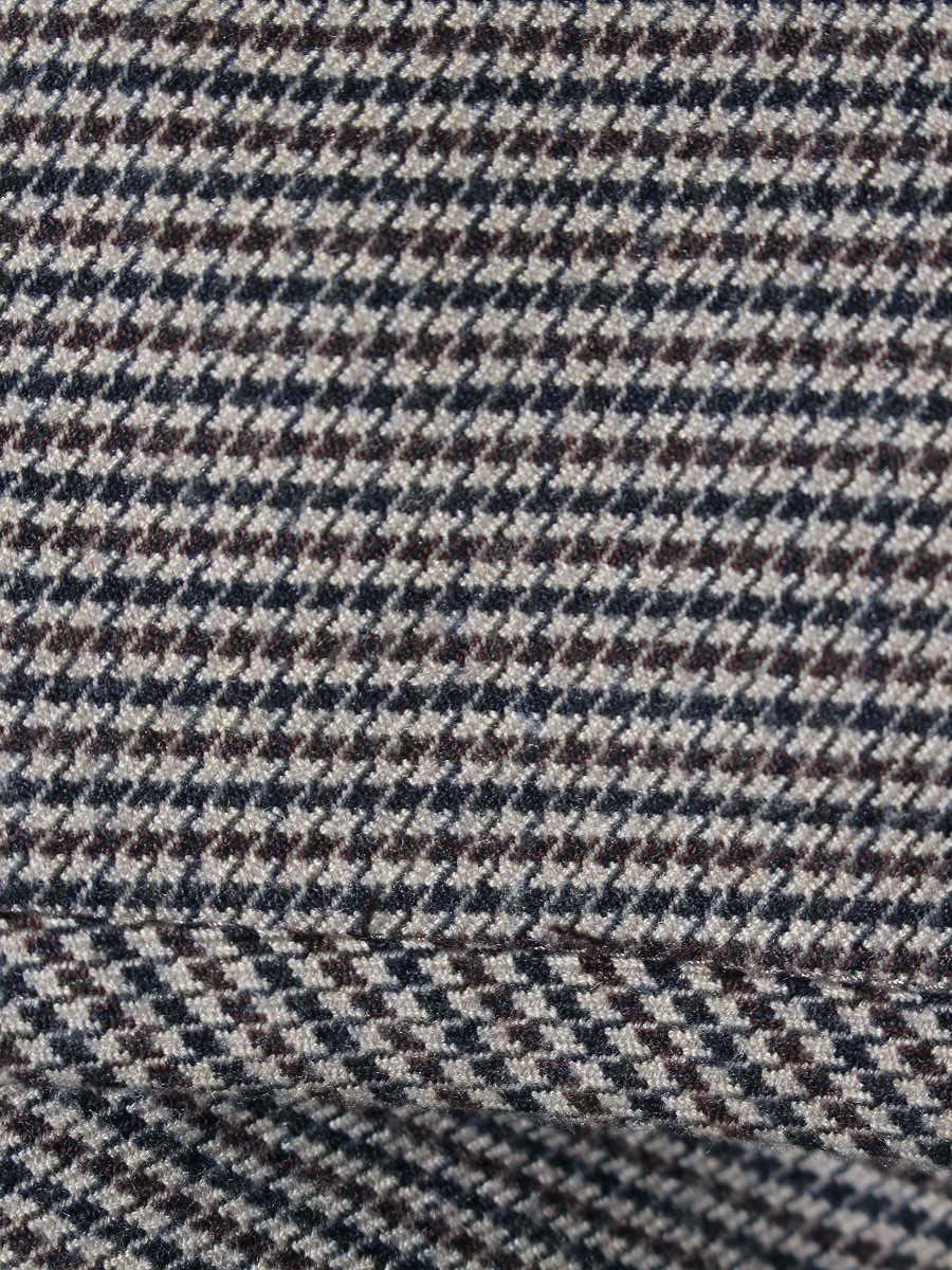 エムズグレイシー 726507 パンツ 38 グレー/ブラウン ハンドトゥース リボン ワイド ITAWO1KMXTYS