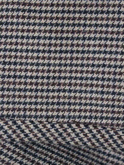 エムズグレイシー 726507 パンツ 38 グレー/ブラウン ハンドトゥース リボン ワイド ITAWO1KMXTYS