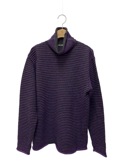 イッセイミヤケ ME83KN039 タートルネックニット 2 パープル パイピング ITUHH57IYJW8 【SALE】