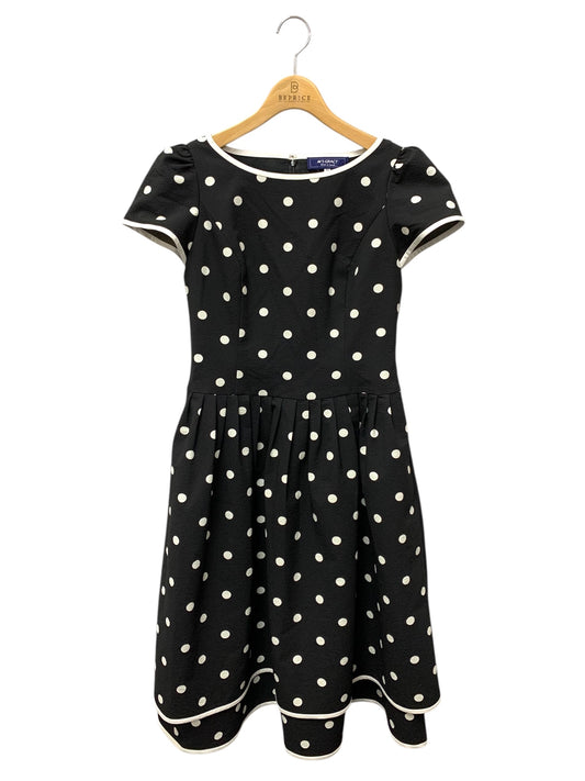 エムズグレイシー サマードットドレス 511334 ワンピース 38 ブラック 水玉 シアサッカー ITB7WW2XX9KO