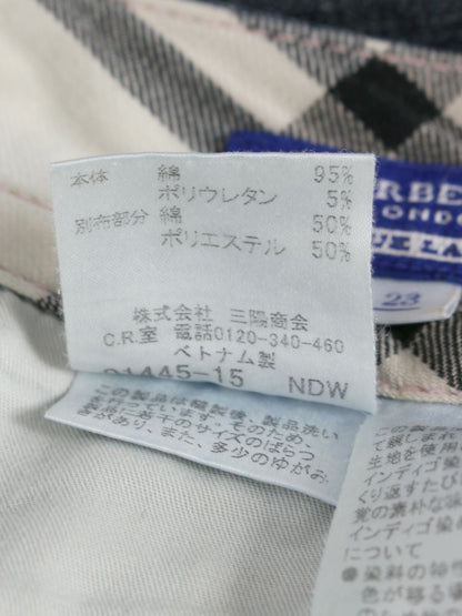 バーバリーブルーレーベル FQ549-289-30 デニムパンツ 23 ネイビー クロップド ITKDT5UIC0NI
