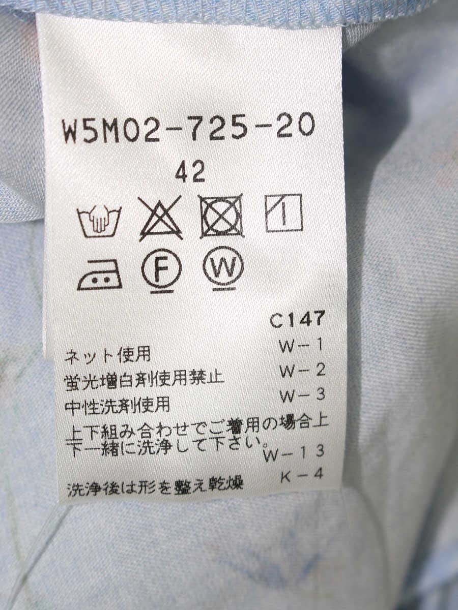トゥービーシック ボタニカルフラワープリントブラウス W5M02-725-20 42 ブルー ITR5W9YKS5M2 【SALE】