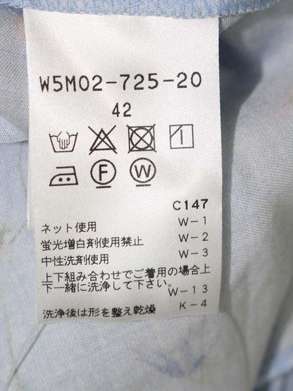 トゥービーシック ボタニカルフラワープリントブラウス W5M02-725-20 42 ブルー ITR5W9YKS5M2 【SALE】