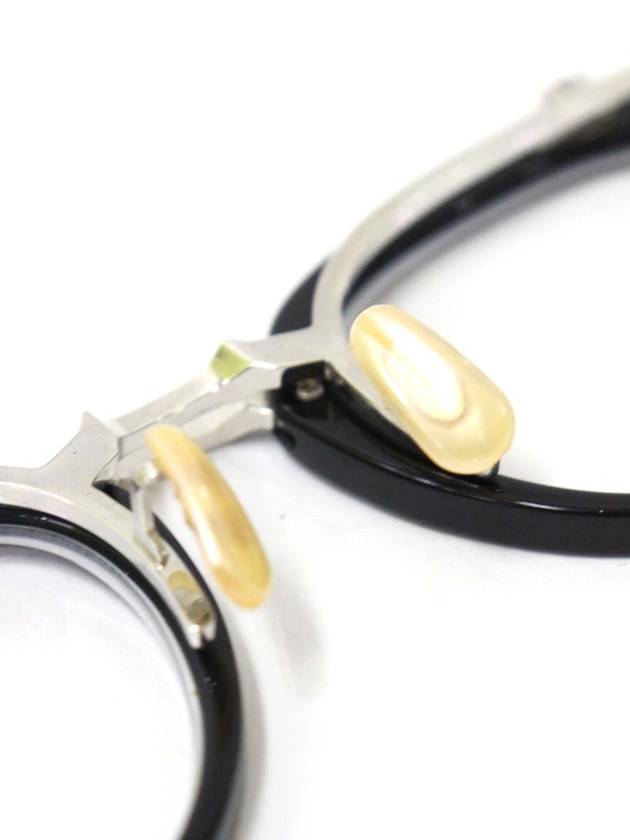 DIGNA Classic 916 メガネ ブラック シルバー コンビフレーム フルリム ボストンシェイプ 跳ね上げ式 IT8BG0BSPMKG