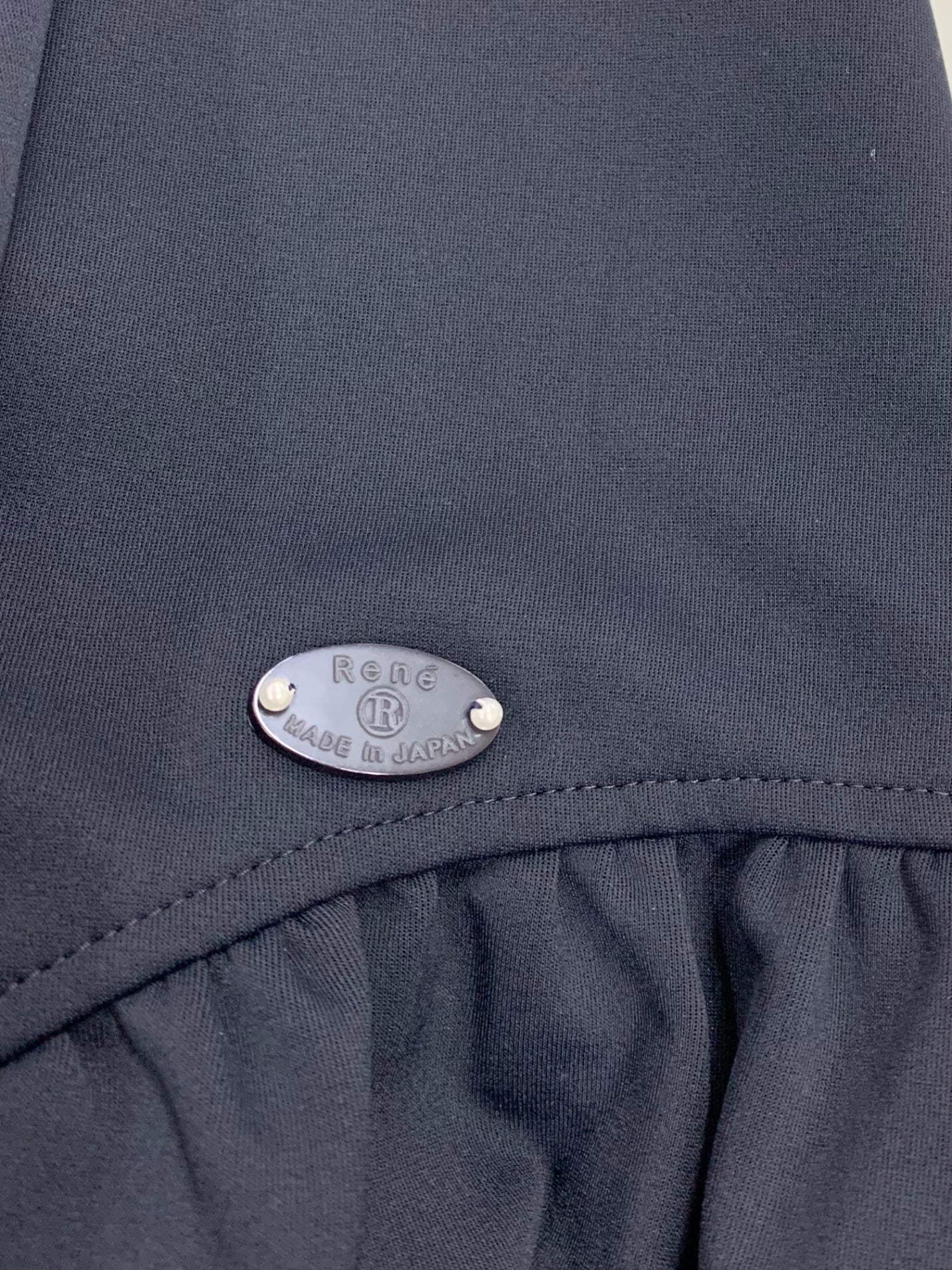 ルネ 5217010 ワンピース 36 ネイビー タックフレア IT84CXEU1IHW