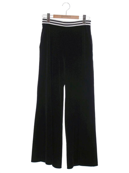 ボーダーズアットバルコニー BD2021-3G-53 36 ブラック ベロアワイド パンツ ITF3NYGNACGI