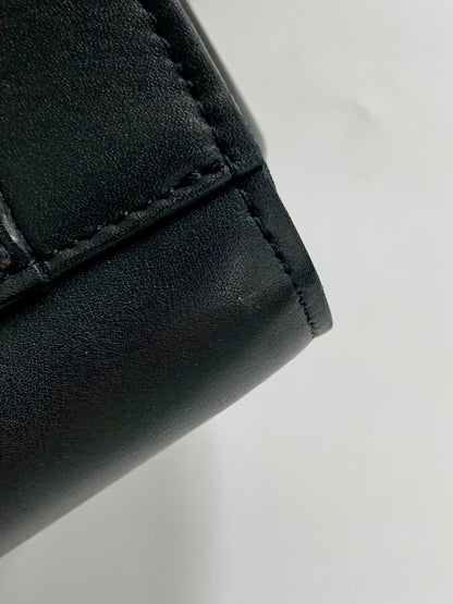 エーディーエムジェイ トートバッグ ブラック フラップ ショルダー 2way レザー ITINNADZE519