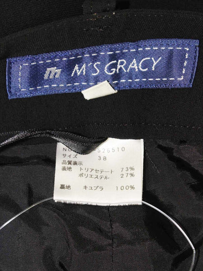 エムズグレイシー 526510 パンツ 38 ブラック ワイド ITERNJ7806UO