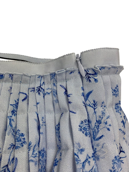 フォクシーニューヨーク Skirt Eileen 43735 スカート 38 ブルー フラワーモチーフ ITMS6JWG3VB0