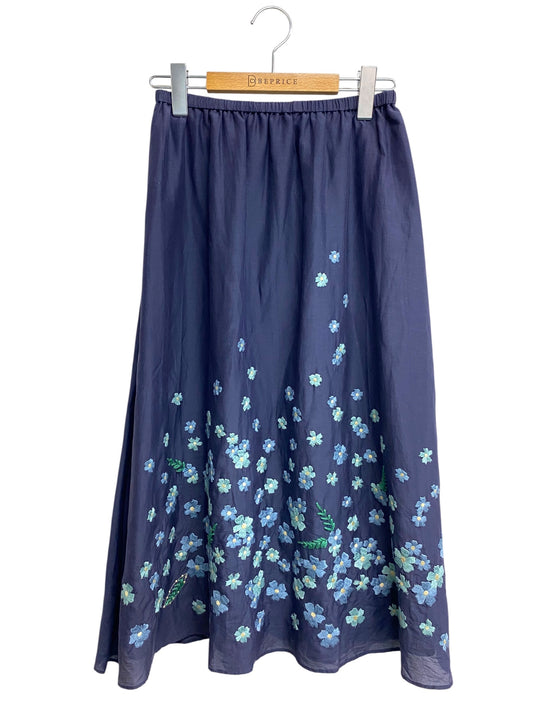 シビラ スカート Ｍ ネイビー 花 刺繍 IT29247UC7EG