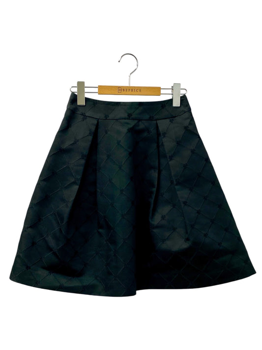 エムズグレイシー 427713 スカート 36 ブラック 刺繍 フラワーモチーフ ITIXDOWTL2N4