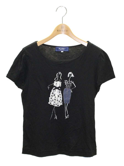 エムズグレイシー 725334 Tシャツ 40 ブラック ITBM1O3C3EXB