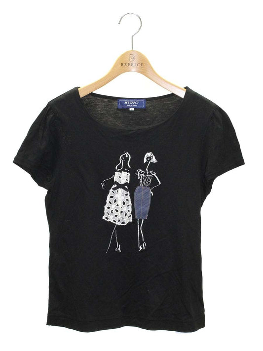 エムズグレイシー 725334 Tシャツ 40 ブラック ITBM1O3C3EXB