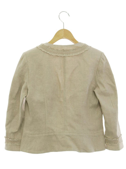 ナチュラルbyフォクシー 28270 ジャケット 38 ベージュ ツィード ロゴ IT9FEU9KFAHG 【SALE】