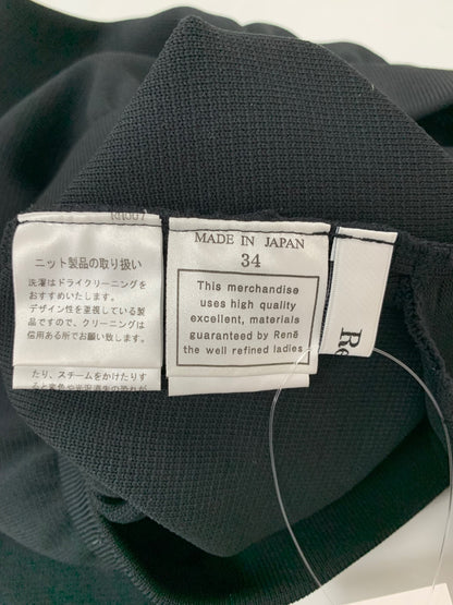 ルネ 6422080 パンツ 34 ブラック ニット パール ITAXQD28856K